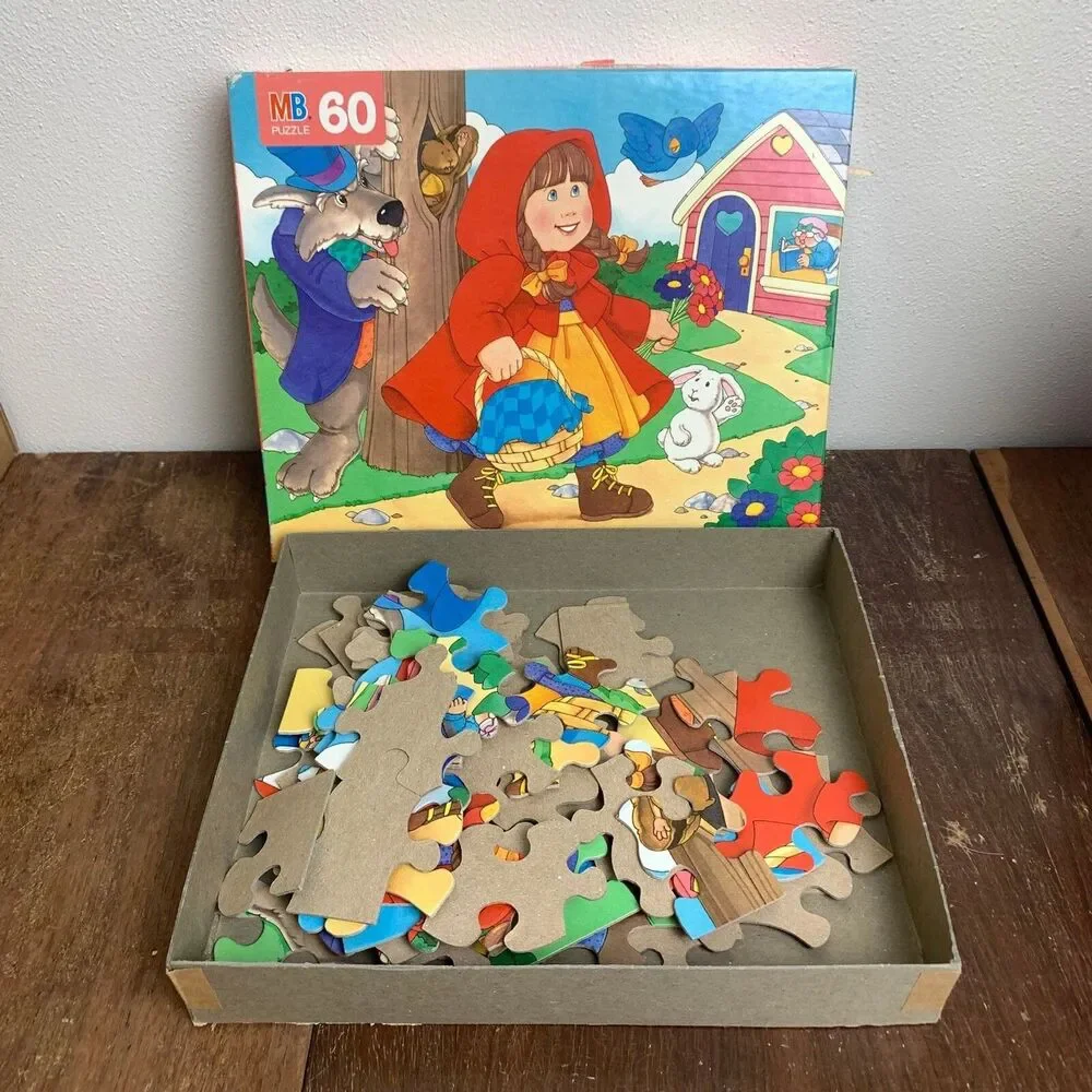 Milton Bradley VTG 1993 The Little Red Riding‎ Hood Storybook Puzzle 60 pieces